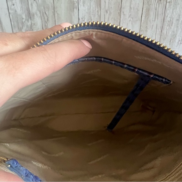 Brahmin Katie Multicolor Magic Ombre Crocodile Embossed Crossbody Bag Pink Blue - Picture 8 of 8